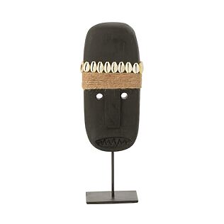 J-Line Statuette "Olivier" – Ethnische Eleganz aus schwarzem Stein