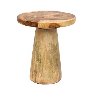Runder Beistelltisch "Timber Conic", naturbelassenes Suarholz (massiv)
