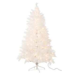 J-Line Weihnachtsbaum "PAMPA" mit weißer Kunstschnee-Optik und 400 LED-Lichtern