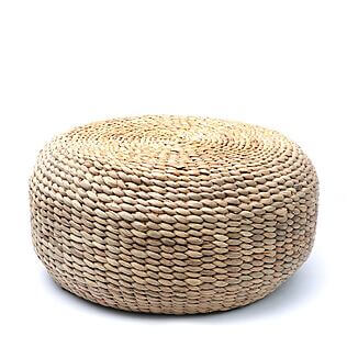 "Hyacinth Pouffe" seat cushion made from environmentally friendly water hyacinth (natural)