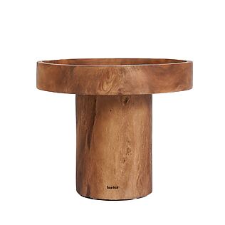 Round Suar wood side table “Chimborazo”, natural