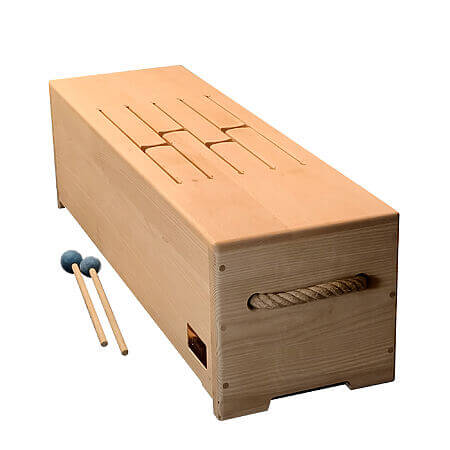 Handgefertigte Tenor-Schlitztrommel aus regionaler Forstwirtschaft, maritime Details