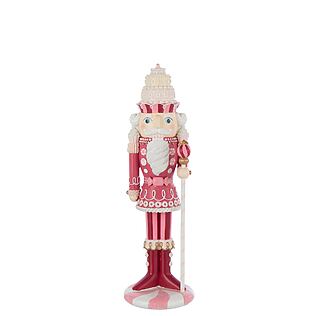 J-Line Nussknacker in verspielter Candy-Lolly-Optik (Pink / Weiß)