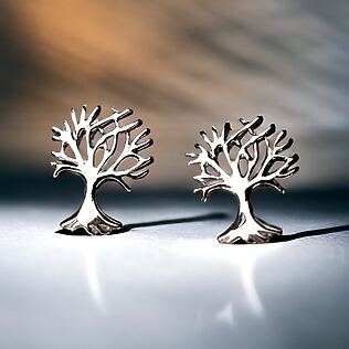 Mini Ohrstecker "Lebensbaum", 925er Sterling Silber