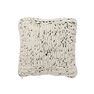 Cojín grande J-Line con superficie de punto, algodón (blanco-verde oscuro)