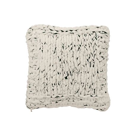 Diseño de interiores escandinavo: armonía a través del minimalismo hygge en el diseño de interiores de estilo escandinavo del siglo XX Cojín grande J-Line con superficie de punto, algodón (blanco-verde oscuro)