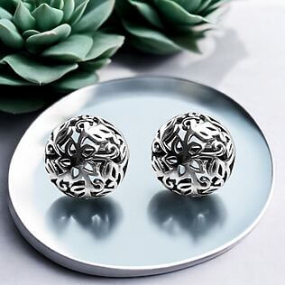 Lotus Ohrstecker, 925 Sterling Silber