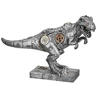 Escultura de dinosaurio "Steampunk T-Rex", aspecto metálico antiguo