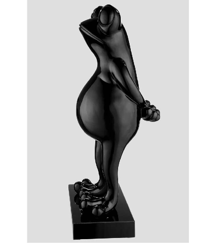 Pop-Art Frosch-Skulptur "Frog Oscar" aus Polyresin auf Marmorbasis Pop-Art Frosch-Skulptur "Frog Oscar" aus Polyresin auf Marmorbasis – Bild 5