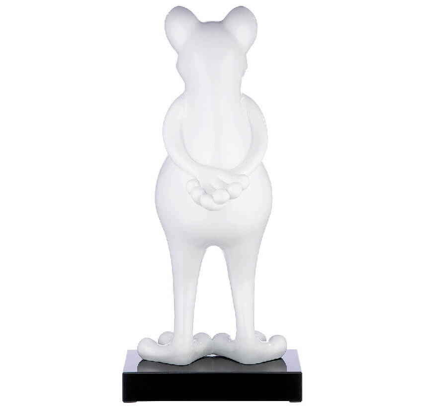 Pop-Art Frosch-Skulptur "Frog Oscar" aus Polyresin auf Marmorbasis Pop-Art Frosch-Skulptur "Frog Oscar" aus Polyresin auf Marmorbasis – Bild 9