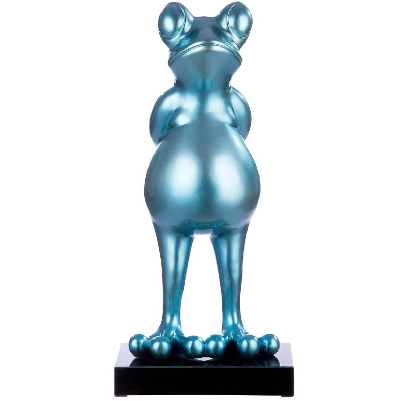 Pop-Art Frosch-Skulptur "Frog Oscar" aus Polyresin auf Marmorbasis Pop-Art Frosch-Skulptur "Frog Oscar" aus Polyresin auf Marmorbasis – Bild 10