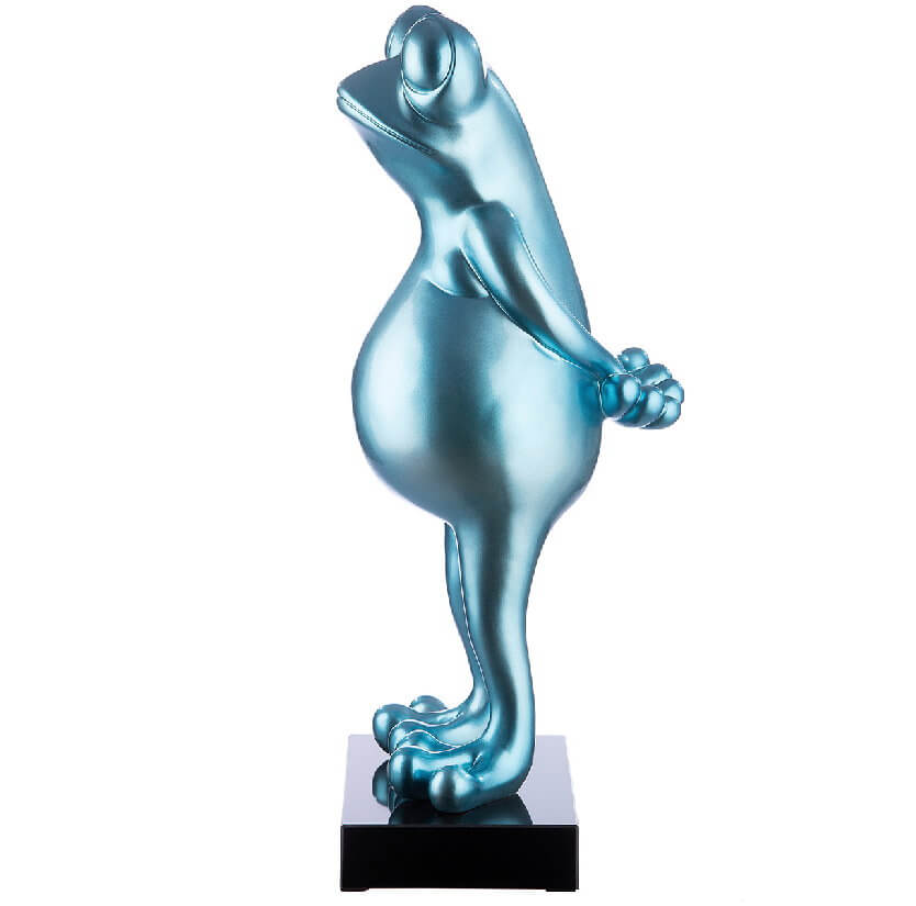 Pop-Art Frosch-Skulptur "Frog Oscar" aus Polyresin auf Marmorbasis Pop-Art Frosch-Skulptur "Frog Oscar" aus Polyresin auf Marmorbasis – Bild 11