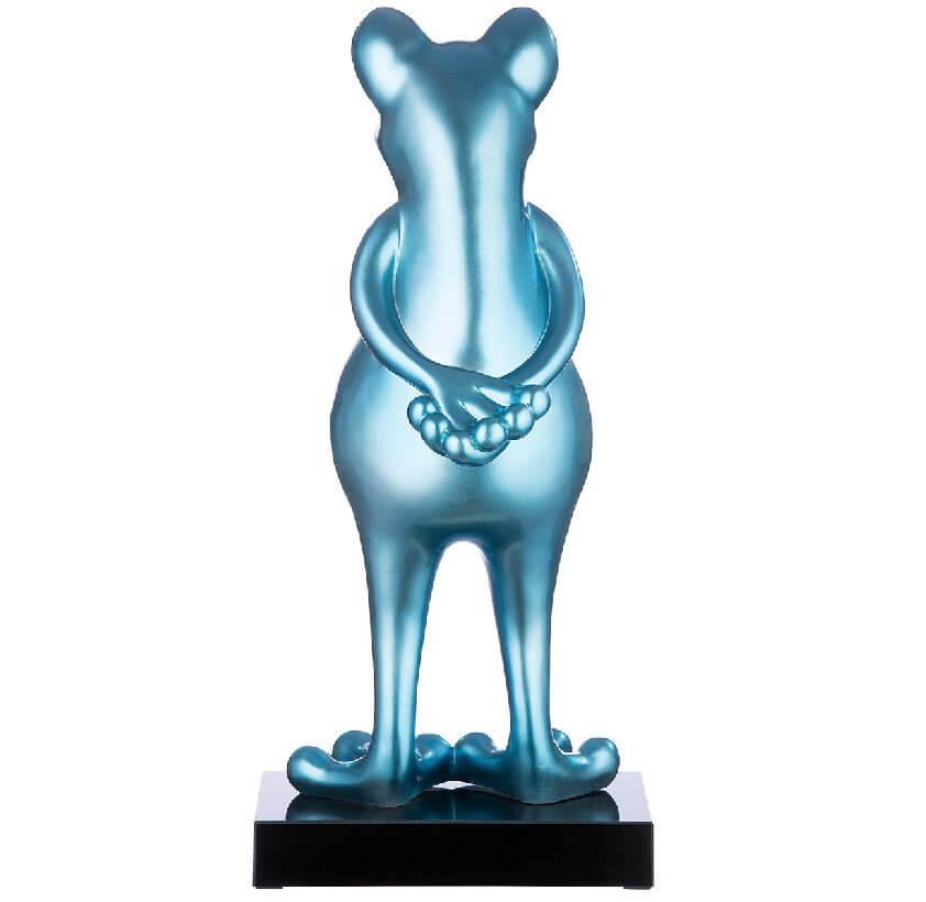 Pop-Art Frosch-Skulptur "Frog Oscar" aus Polyresin auf Marmorbasis Pop-Art Frosch-Skulptur "Frog Oscar" aus Polyresin auf Marmorbasis – Bild 12