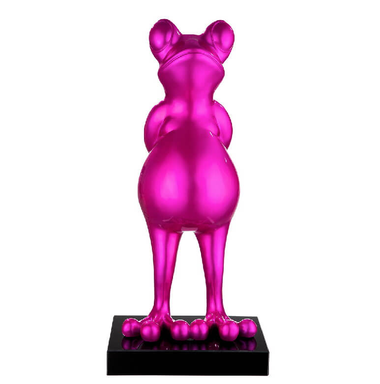 Pop-Art Frosch-Skulptur "Frog Oscar" aus Polyresin auf Marmorbasis Pop-Art Frosch-Skulptur "Frog Oscar" aus Polyresin auf Marmorbasis – Bild 14