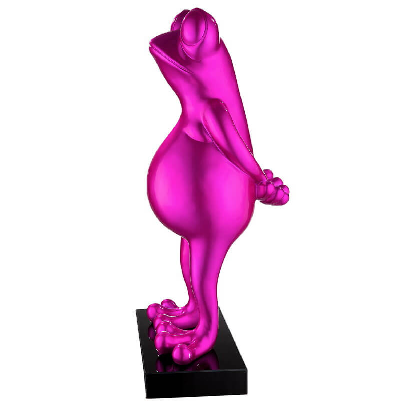 Pop-Art Frosch-Skulptur "Frog Oscar" aus Polyresin auf Marmorbasis Pop-Art Frosch-Skulptur "Frog Oscar" aus Polyresin auf Marmorbasis – Bild 15