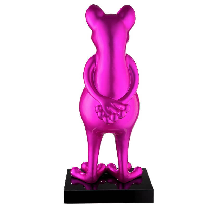 Pop-Art Frosch-Skulptur "Frog Oscar" aus Polyresin auf Marmorbasis Pop-Art Frosch-Skulptur "Frog Oscar" aus Polyresin auf Marmorbasis – Bild 16