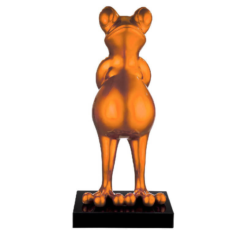 Pop-Art Frosch-Skulptur "Frog Oscar" aus Polyresin auf Marmorbasis Pop-Art Frosch-Skulptur "Frog Oscar" aus Polyresin auf Marmorbasis – Bild 17