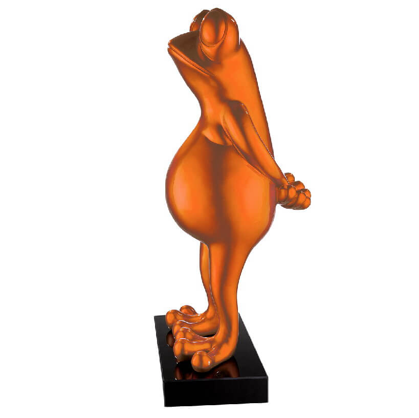 Pop-Art Frosch-Skulptur "Frog Oscar" aus Polyresin auf Marmorbasis Pop-Art Frosch-Skulptur "Frog Oscar" aus Polyresin auf Marmorbasis – Bild 18