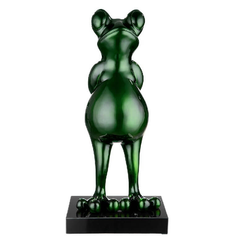 Pop-Art Frosch-Skulptur "Frog Oscar" aus Polyresin auf Marmorbasis Pop-Art Frosch-Skulptur "Frog Oscar" aus Polyresin auf Marmorbasis – Bild 20