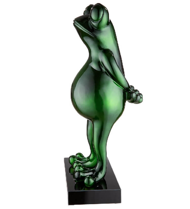 Pop-Art Frosch-Skulptur "Frog Oscar" aus Polyresin auf Marmorbasis Pop-Art Frosch-Skulptur "Frog Oscar" aus Polyresin auf Marmorbasis – Bild 21