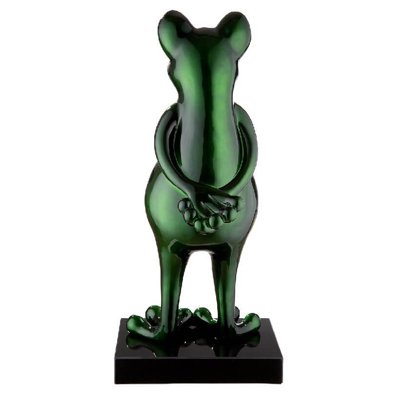 Pop-Art Frosch-Skulptur "Frog Oscar" aus Polyresin auf Marmorbasis Pop-Art Frosch-Skulptur "Frog Oscar" aus Polyresin auf Marmorbasis – Bild 22