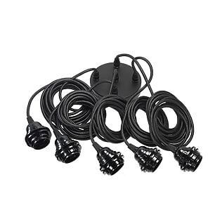 Supporto per lampade a sospensione per plafoniere/lampade a 5 portalampade (nero)