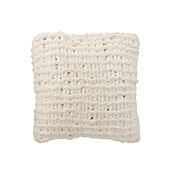 Coussin J-Line grand format avec surface tricotée, coton (blanc-rose) Coussin J-Line grand format avec surface tricotée, coton (blanc-rose)