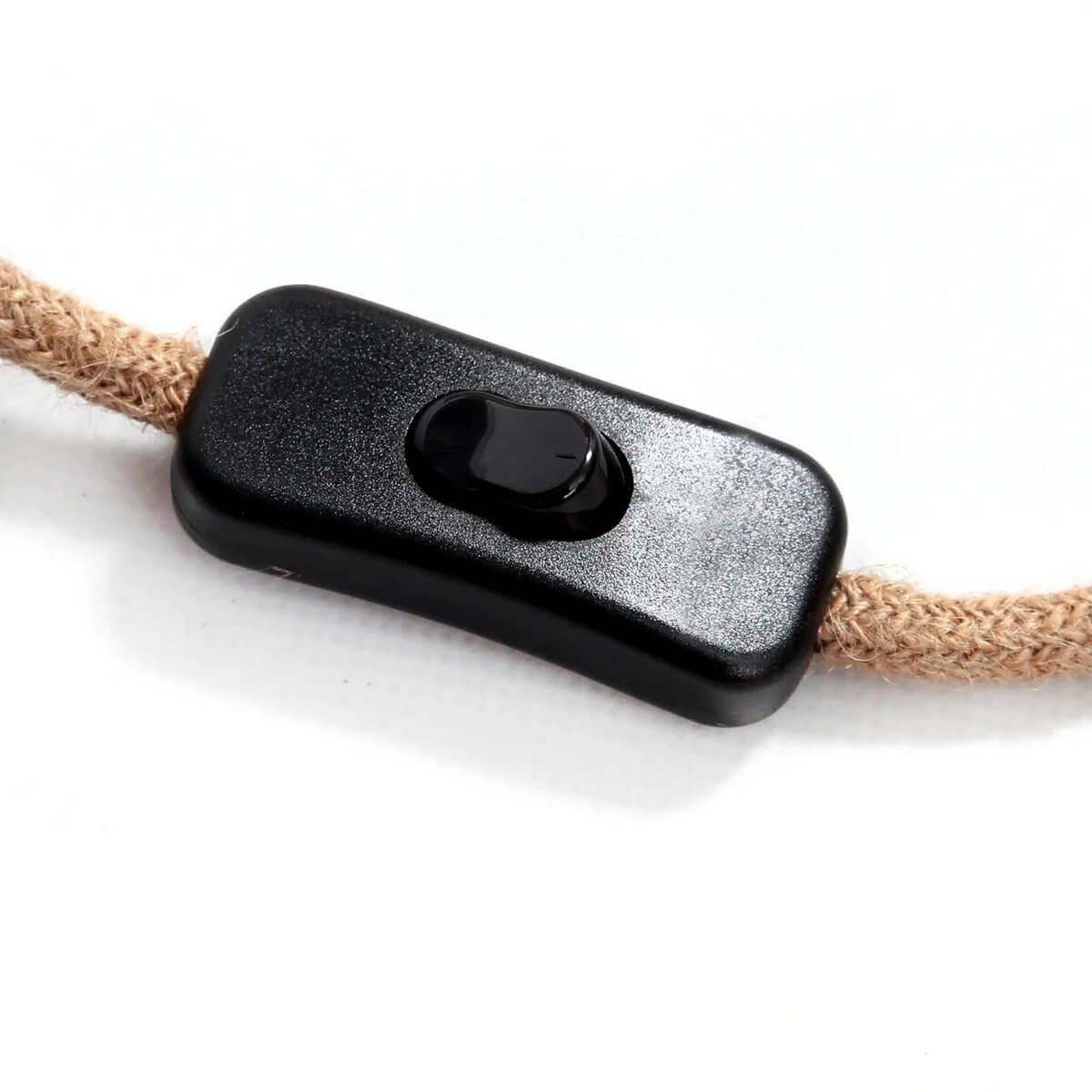 Lampenaufhängung für Deckenleuchten / Pendelleuchten – 1 Fassung (schwarz) mit Jutekabel Lampenaufhängung für Deckenleuchten / Pendelleuchten – 1 Fassung (schwarz) mit Jutekabel – Bild 3