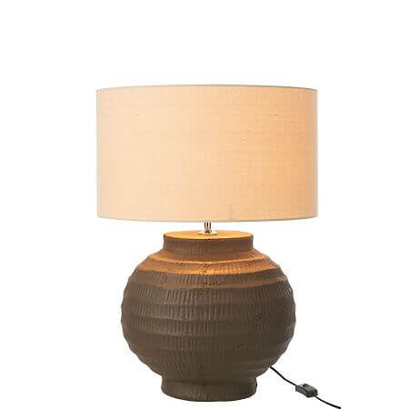 Lampe de table bulbeuse en terre cuite J-Line