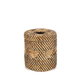 Die koloniale Tissue-Box, handgewebtes Rattan (natur/braun)