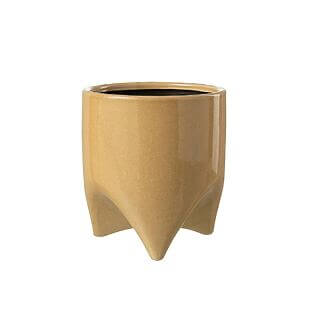 J-Line Flowerpot "Helia" made of ceramic, beige (Ø 18 cm)