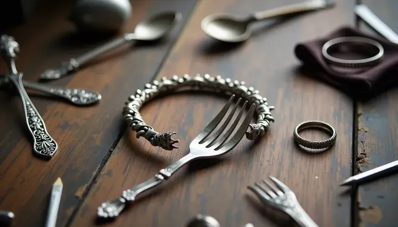 Upcycling Trend: Handgemachter Besteckschmuck aus altem Silber