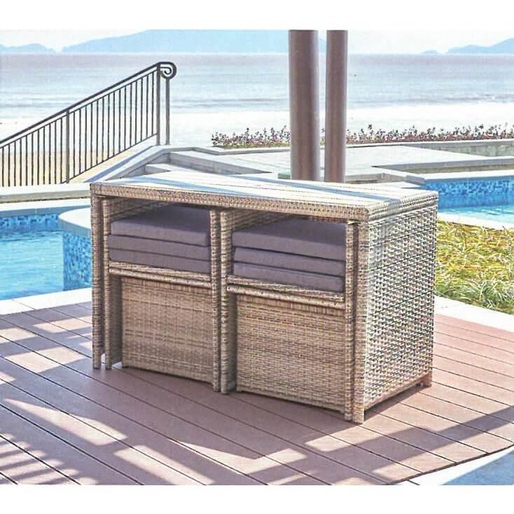9-tlg. Gartengarnitur / Outdoor Sitzgruppe aus wetterfestem UV-beständigem Polyrattan 9-tlg. Gartengarnitur / Outdoor Sitzgruppe aus wetterfestem UV-beständigem Polyrattan – Bild 2