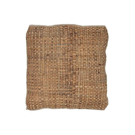 Cuscino decorativo grande J-Line "Bali Bliss", vimini/tessuto, 65 x 65 cm (naturale)