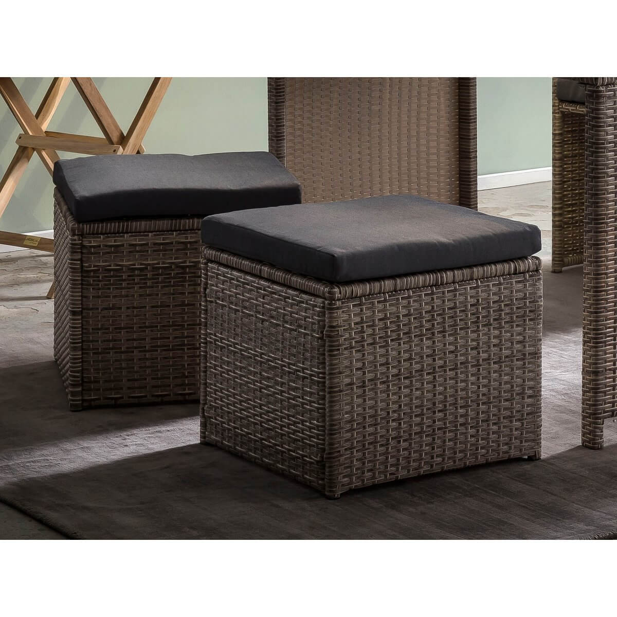 9-tlg. Gartengarnitur / Outdoor Sitzgruppe aus wetterfestem UV-beständigem Polyrattan 9-tlg. Gartengarnitur / Outdoor Sitzgruppe aus wetterfestem UV-beständigem Polyrattan – Bild 5