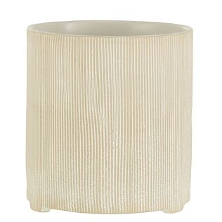 J-Line Flowerpot "Maria Ronda" made of ceramic, white (Ø 14.5 cm)