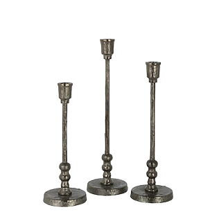 Ensemble de bougeoirs J-Line « Becca », aluminium (noir)