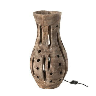 J-Line Tischleuchte „Elisabeth“ – Natürliche Lichtskulptur aus Echtholz