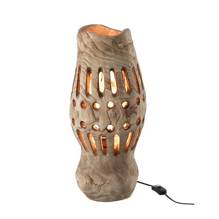 Lampada da tavolo J-Line “Valerie” – Scultura di luce naturale in vero legno