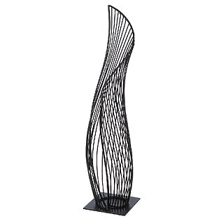Dekoratives Metallobjekt "Der Schwung", Schwarz (matt)