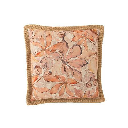 Design d'interni scandinavo: armonia attraverso il minimalismo hygge nel design d'interni in stile scandinavo del XX secolo Cuscino decorativo grande J-Line "Garden Spirit", 49 x 49 cm (beige/verde)