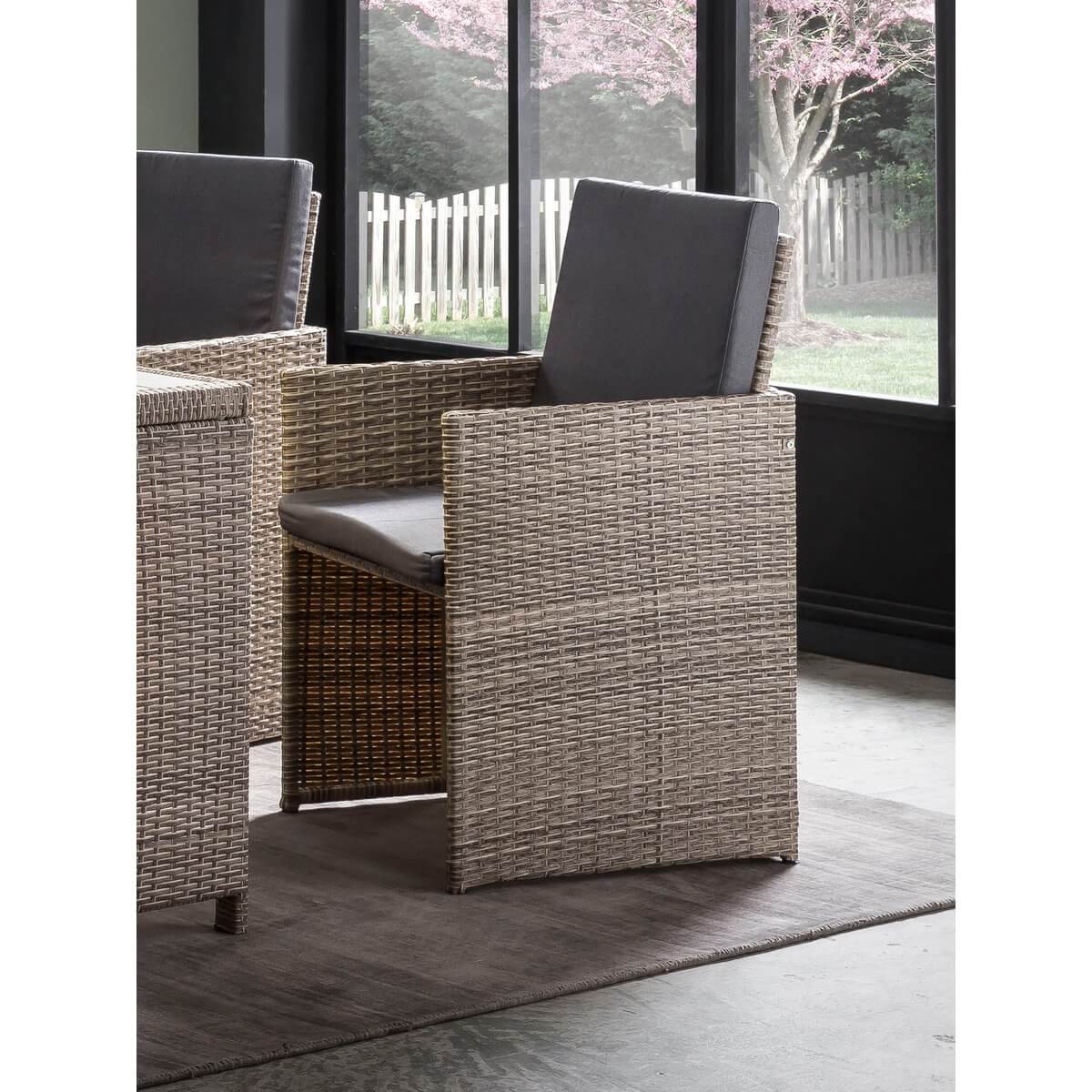 9-tlg. Gartengarnitur / Outdoor Sitzgruppe aus wetterfestem UV-beständigem Polyrattan 9-tlg. Gartengarnitur / Outdoor Sitzgruppe aus wetterfestem UV-beständigem Polyrattan – Bild 4
