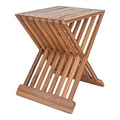 Sgabello pieghevole "Erto" in legno di teak (naturale), altezza: 45 cm Sgabello pieghevole "Erto" in legno di teak (naturale), altezza: 45 cm