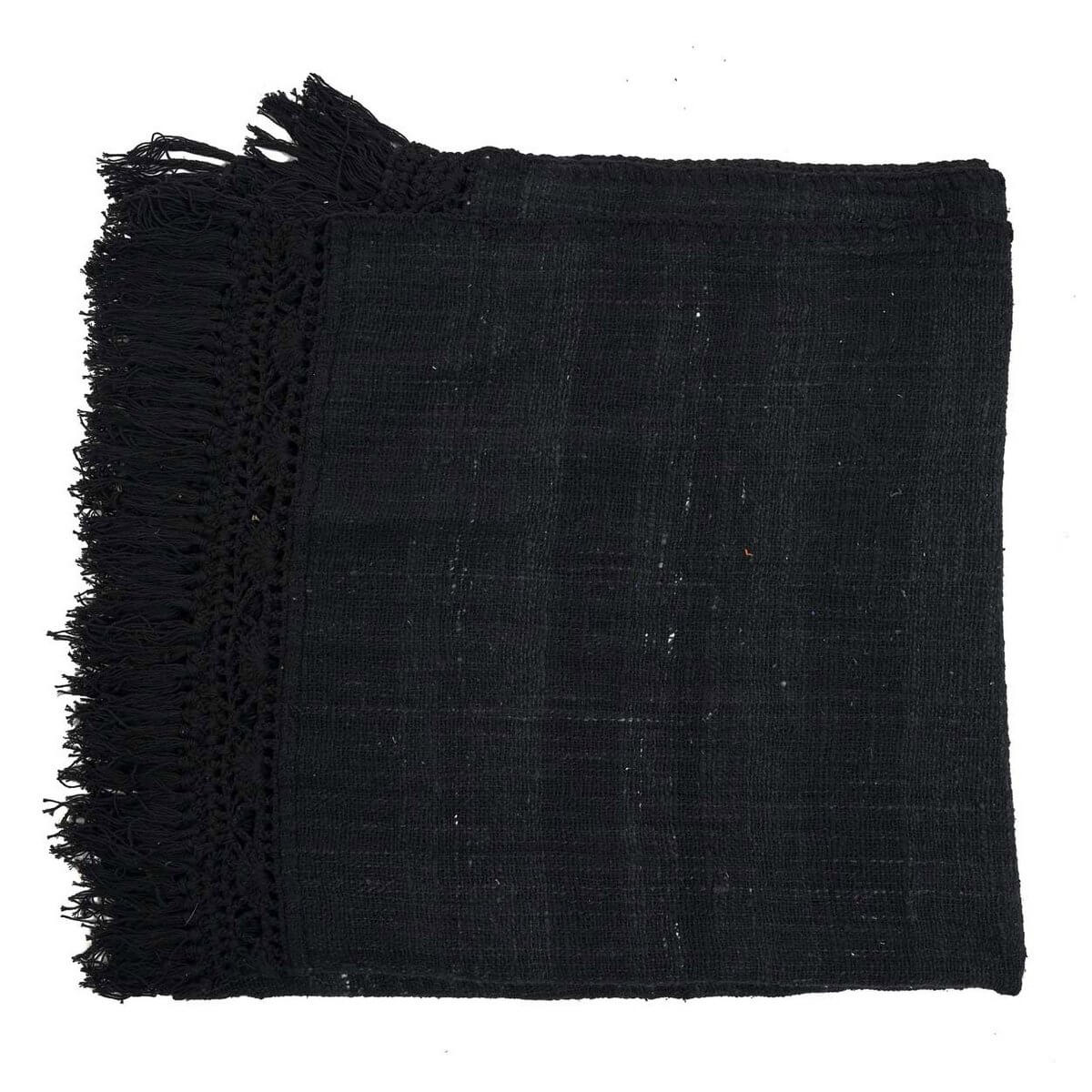 Einfarbiger Bettüberwurf / Tagesdecke "Gypsy" aus Baumwolle (schwarz) Einfarbiger Bettüberwurf / Tagesdecke "Gypsy" aus Baumwolle (schwarz) – Bild 7