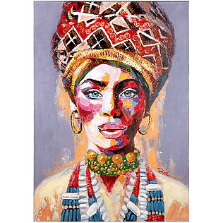African Art Leinwandbild "Nala", handgemaltes Frauenportrait