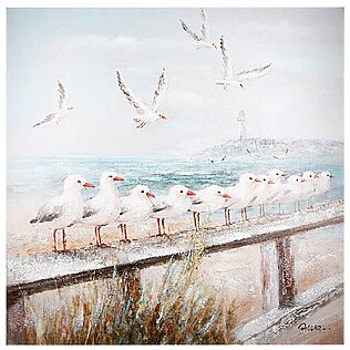 Dipinto su tela marittimo "Mare" del Nord, dipinto a mano