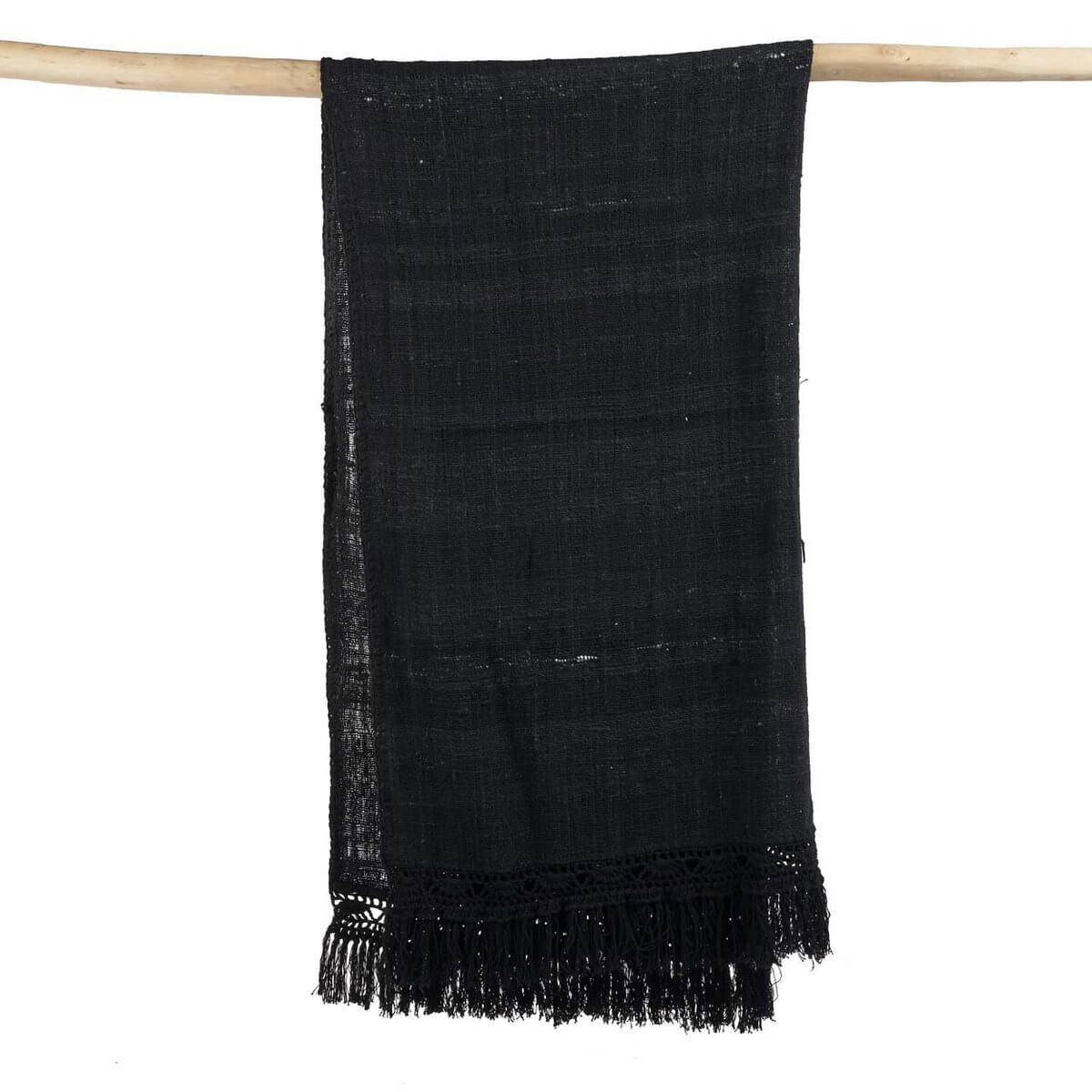 Einfarbiger Bettüberwurf / Tagesdecke "Gypsy" aus Baumwolle (schwarz) Einfarbiger Bettüberwurf / Tagesdecke "Gypsy" aus Baumwolle (schwarz) – Bild 5