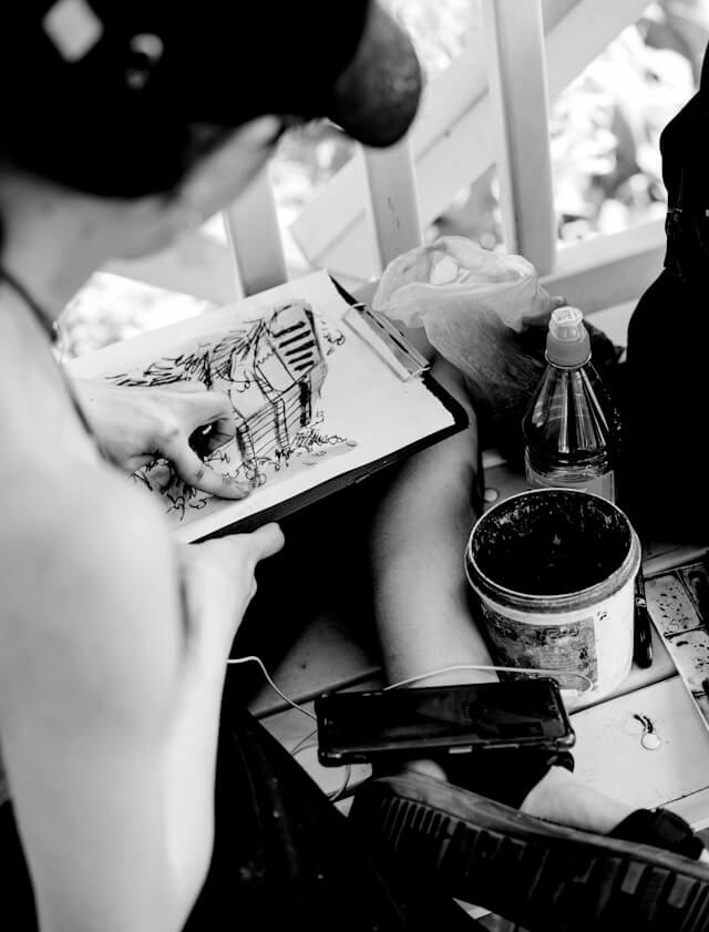 Wer die Vokabeln und die Grammatik beherrscht – in der Kunst also Anatomie, Perspektive, Licht und Schatten – muss keine Texte mehr abschreiben,
