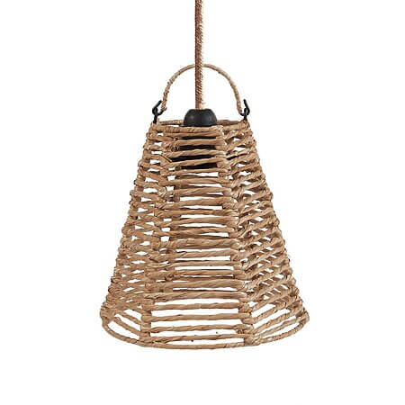 Piccola lampada a sospensione in rattan "Fini" (naturale)