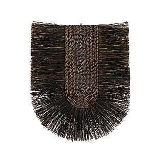 Natürlicher Wandschmuck "Dada" aus gewobenem Seegras (schwarz)